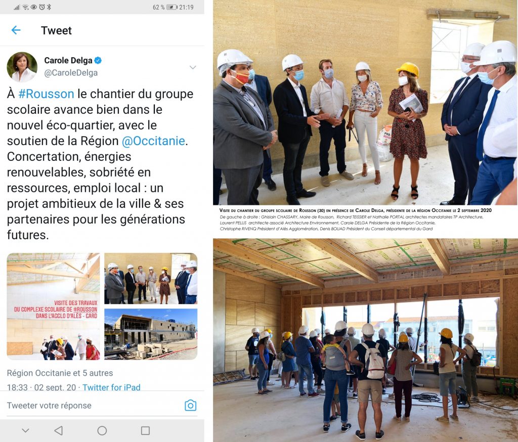 groupe scolaire_Rousson_visite de chantier du 2 septembre 2020